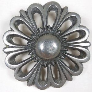 Flower Brooch - Tennung Design Mid-20th Century Modern Pewter